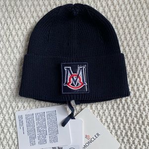 Navy Blue Beanie Moncler